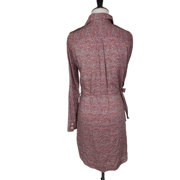 11 1 Tylho Womens Anthropologie Striped Button-Down Shirt Dress With Waist Tie - Picture 2 of 7